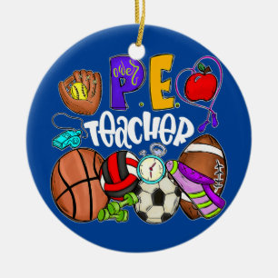PE Leraar Funny Physical Education Teacher Back Keramisch Ornament