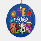 PE Leraar Funny Physical Education Teacher Back Keramisch Ornament (Links)