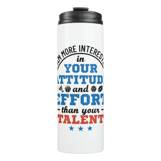 PE Leraar Fysieke Onderwijs Aanwezigheidsgraad Thermosbeker (Voorkant)