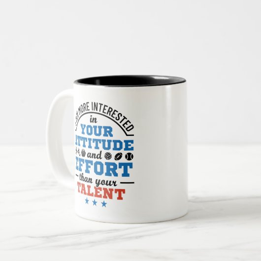 PE Leraar Fysieke Onderwijs Aanwezigheidsgraad Tweekleurige Koffiemok (Voorkant links)