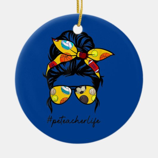 Pe-leraar lichamelijke opvoeding keramisch ornament (Voorkant)