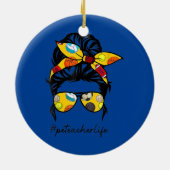 Pe-leraar lichamelijke opvoeding keramisch ornament (Achterkant)