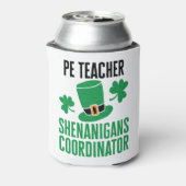 PE-leraar Shenanigans Coordinator St Patricks Day Blikjeskoeler (Blikje Achterkant)