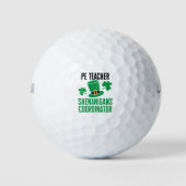 PE-leraar Shenanigans Coordinator St Patricks Day Golfballen (Voorkant)