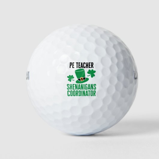 PE-leraar Shenanigans Coordinator St Patricks Day Golfballen (Voorkant)