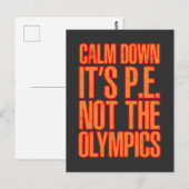 PE Leraar Sport Educator Fysieke Onderwijs Briefkaart (Voorkant / Achterkant)