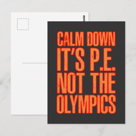 PE Leraar Sport Educator Fysieke Onderwijs Briefkaart (Voorkant / Achterkant)