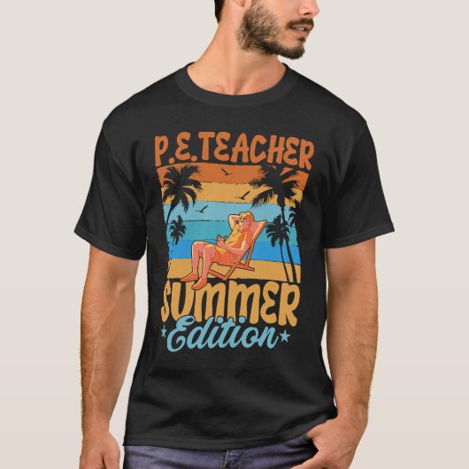 PE leraar zomer editie school lichamelijke opvoedi T-shirt (Voorkant)