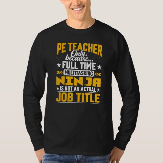 Pe-leraarsbaan Titel Fysieke Onderwijs Instructie T-shirt (Voorkant)