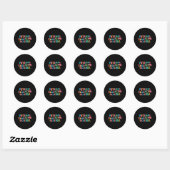 PE Lichamelijke Opvoeding Leraar Groove Ronde Sticker (Vel)