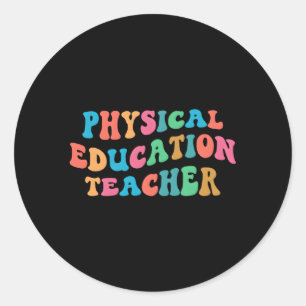 PE Lichamelijke Opvoeding Leraar Groove Ronde Sticker