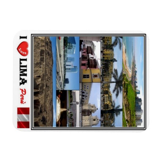 PE Perù - Lima - I Love Mosaic - Magneet (Horizontaal)