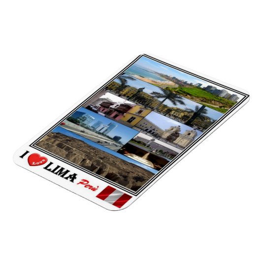 PE Perù - Lima - I Love Mosaic - Magneet (Linkerzijde)