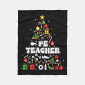 Pe Physical Education Teacher Christmas Tree Women Fleece Deken (Voorkant)