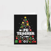 Pe Physical Education Teacher Christmas Tree Women Kaart (Voorkant)