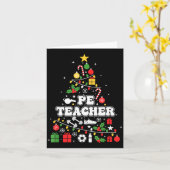 Pe Physical Education Teacher Christmas Tree Women Kaart (Gele Bloem)
