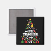 Pe Physical Education Teacher Christmas Tree Women Magneet (Voorkant / Achterkant)