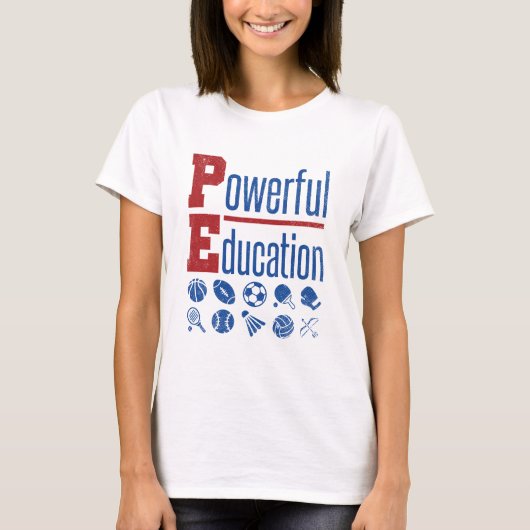 PE PowerEducation PE-leraar T-shirt (Voorkant)