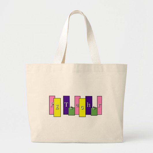 PE Teacher Bag Grote Tote Bag (Voorkant)