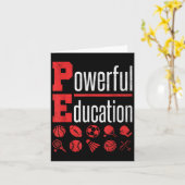 Pe Teacher Gym Physical Education School Motivatio Kaart (Gele Bloem)