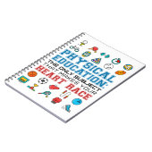 PE Teacher Phys Gym Coach Heart Race Notitieboek (Linkerzijde)