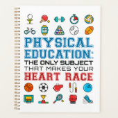 PE Teacher Phys Gym Coach Heart Race Planner (Voorkant)