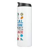 PE Teacher Phys Gym Coach Heart Race Thermosbeker (Geroteerd rechts)