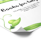 Pea baby shower - boeken voor baby poster (Hoek)