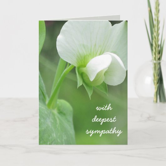 Pea Blossom Sympathie Sjabloon Wenskaart (Voorkant)