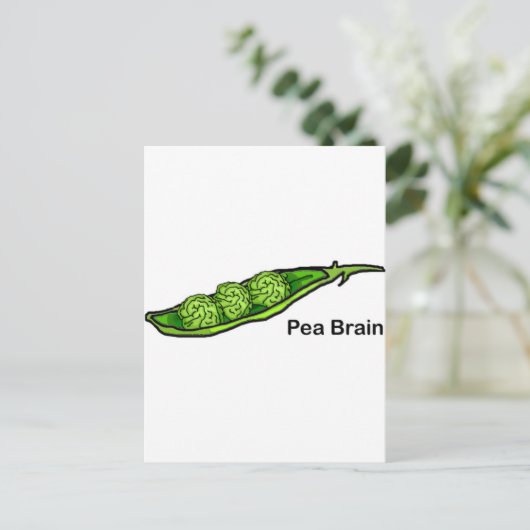 Pea Brain Briefkaart (Staand voorkant)