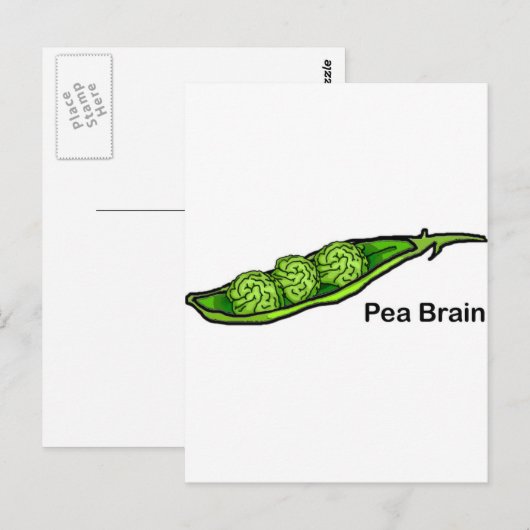 Pea Brain Briefkaart (Voorkant / Achterkant)