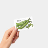 Pea cartoon illustratie badge (Handheld)