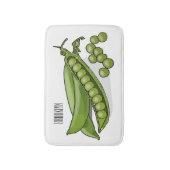 Pea cartoon illustratie badmat (Voorkant Verticaal)