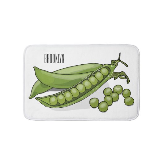 Pea cartoon illustratie badmat (Voorkant)
