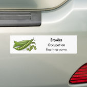 Pea cartoon illustratie bumpersticker (Op auto)