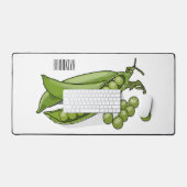 Pea cartoon illustratie bureaumat (Keyboard & Muis)