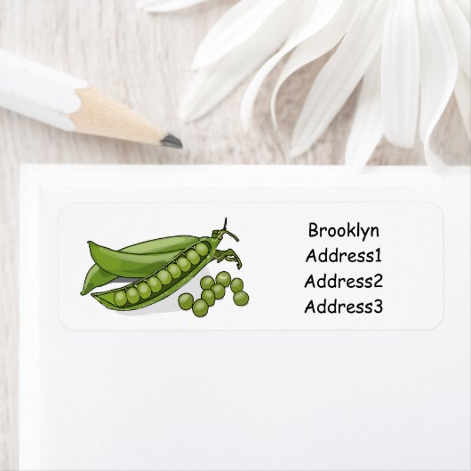 Pea cartoon illustratie etiket (Insitu)