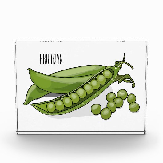 Pea cartoon illustratie fotoblokken (Voorkant)