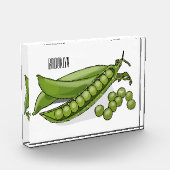 Pea cartoon illustratie fotoblokken (Links)