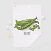 Pea cartoon illustratie golfhanddoek (Insitu)