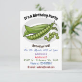 Pea cartoon illustratie kaart (Staand voorkant)