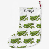 Pea cartoon illustratie kleine kerstsok (Achterkant)