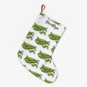 Pea cartoon illustratie kleine kerstsok (Voorkant (Hangend))