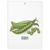 Pea cartoon illustratie klembord (Achterkant)