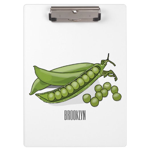 Pea cartoon illustratie klembord (Voorkant)
