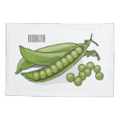 Pea cartoon illustratie kussensloop (Achterkant)