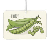 Pea cartoon illustratie luchtverfrisser (Achterkant)