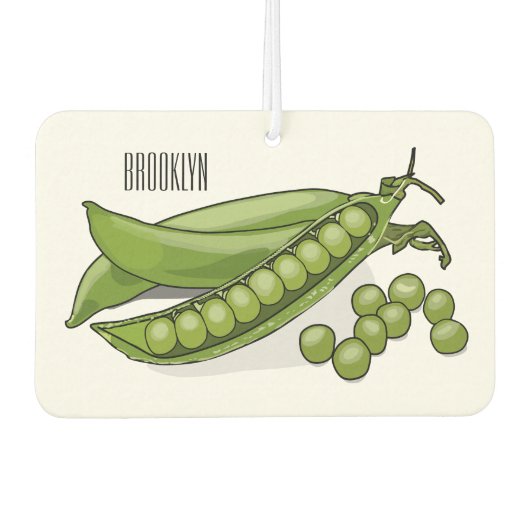 Pea cartoon illustratie luchtverfrisser (Voorkant)