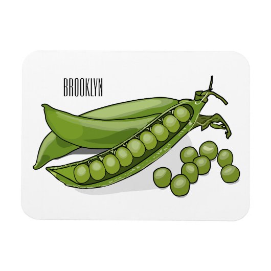 Pea cartoon illustratie magneet (Horizontaal)