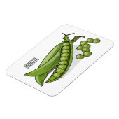 Pea cartoon illustratie magneet (Linkerzijde)